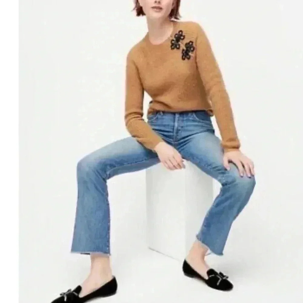 JCrew beaded alpaca blend sweater